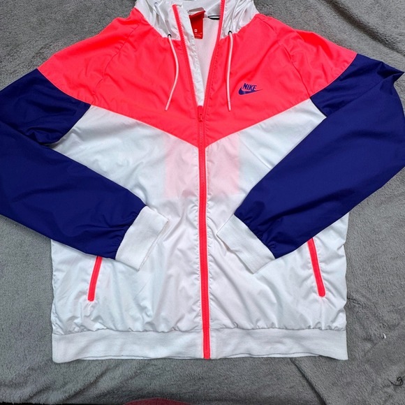 Vintage Nike Windrunner Jacket Men's XL Colorblock Hooded Zip Up Activewear - Picture 3 of 11